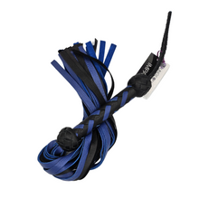 Load image into Gallery viewer, The Dungeon Store, deer tanned floggers, Dark Blue