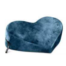Load image into Gallery viewer, The Dungeon Store - Heart Wedge Pillow - Micro Velvet Navy
