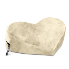 Load image into Gallery viewer, The Dungeon Store - Heart Wedge Pillow - Micro Velvet Natural