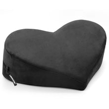 Load image into Gallery viewer, The Dungeon Store - Heart Wedge Pillow - Micro Velvet Black