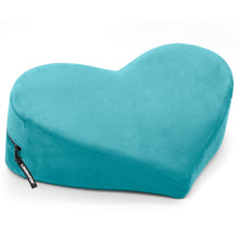 Load image into Gallery viewer, The Dungeon Store - Heart Wedge Pillow - Micro Velvet Turquoise