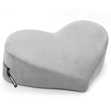 Load image into Gallery viewer, The Dungeon Store - Heart Wedge Pillow - Micro Velvet Grey