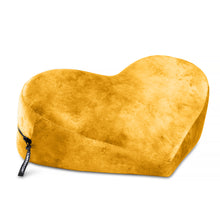 Load image into Gallery viewer, The Dungeon Store - Heart Wedge Pillow - Micro Velvet Gold