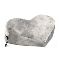 Load image into Gallery viewer, The Dungeon Store - Heart Wedge Pillow - Micro Velvet Silver