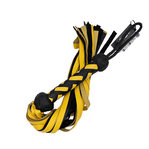 The Dungeon Store, deer tanned floggers, yellow