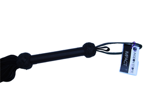 The Dungeon Store -  Black Suede Classic Flogger Handle View