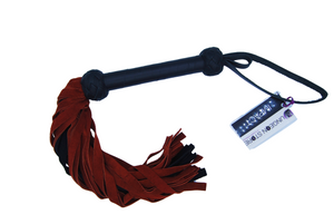 The Dungeon Store - Classic Brown/Black Flogger Full view