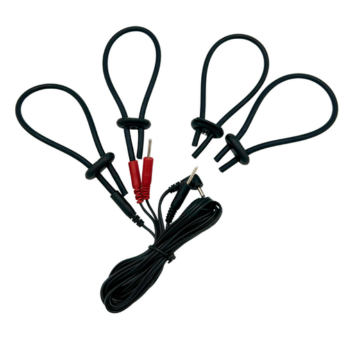 The Dungeon Store - E-Stim Adjustable Rubber Cock Loops Uni-polar