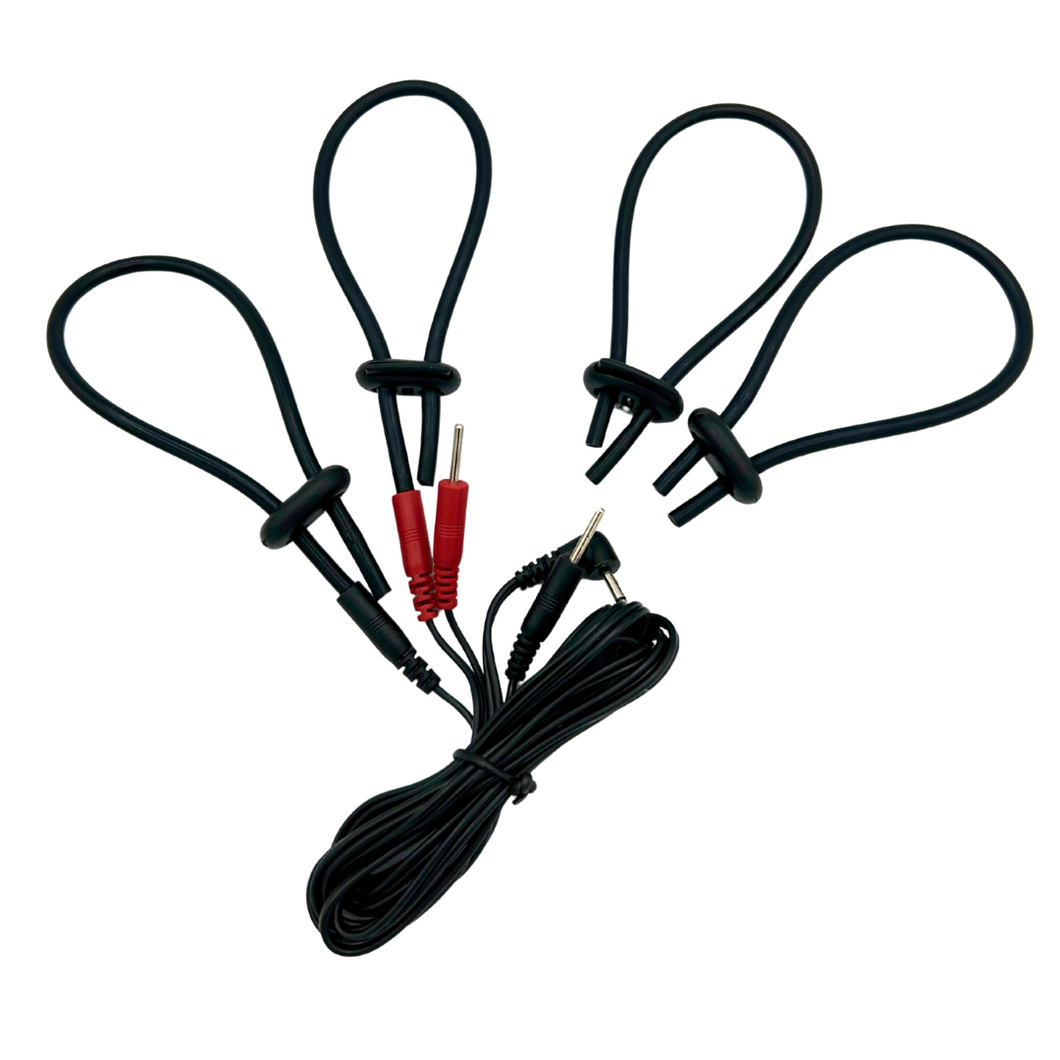 The Dungeon Store - E-Stim Adjustable Rubber Cock Loops Uni-polar