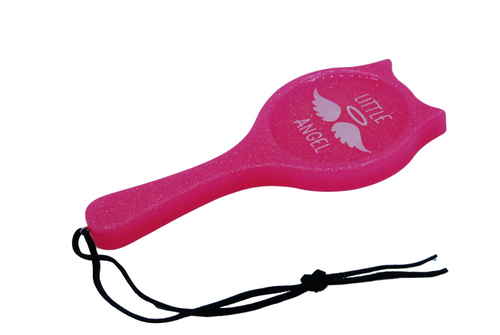 The Dungeon Store -Little Angel Edition - Resin Pocket Paddle  Hot pink Front/Side view