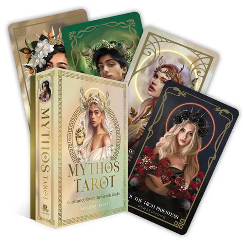 Mythos Tarot: 78 Gilded Cards & 128 Pg. Full-Color Guidebook by Helena Elias