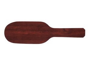 The Dungeon Store Stained Wooden Paddle- Dark Red/Brown Stain Top View