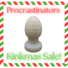 Load image into Gallery viewer, Procrastinators Kinkmas Sale -The Dungeon Store - Large White Grenade Butt-plug 