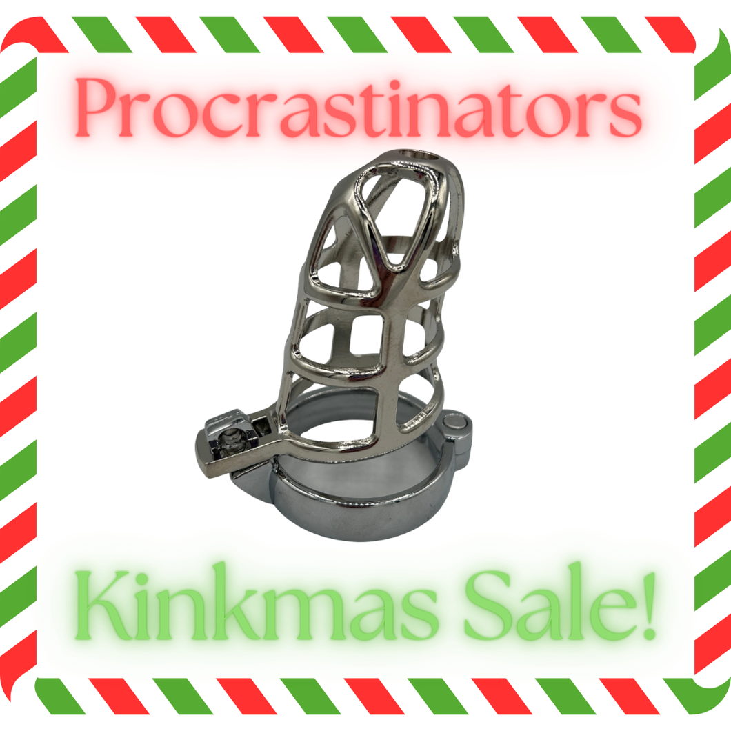 Procrastinators Kinkmas Sale - Cock Cage Stainless Steel Cell Cage -  The Dungeon Store