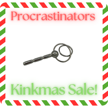 Load image into Gallery viewer, Procrastinators Kinkmas Sale - The Dungeon Store - Ribbed Cum Thru -Stainless Steel Penis Plug with  Double Glans Ring