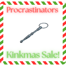 Load image into Gallery viewer, Procrastinators Kinkmas Sale -The Dungeon Store - Penis Plug - Stainless Steel -Long Torpedo with Glans Ring