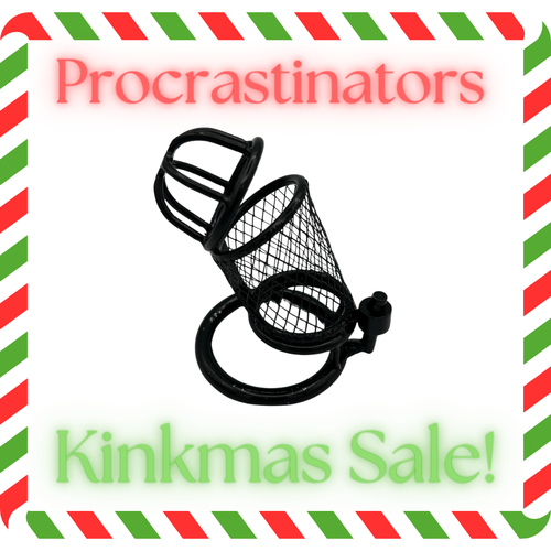 Procrastinators Kinkmas Sale - The Dungeon Store -  Black Basket Cock Cock Cage Black Steel Basket Cage The Dungeon StoreCage