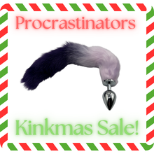 Load image into Gallery viewer, Procrastinators Kinkmas Sale - The Dungeon Store - Tailz -2 Tone Faux Fur Tailz – Stainless Steel view 1