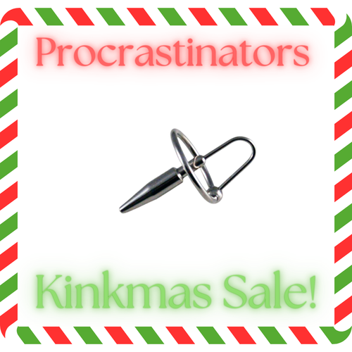 Procrastinators Kinkmas Sale -Dungeon Store Stainless Steel Penis Plug with Glans Ring
