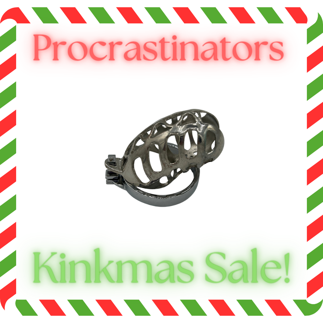 Procrastinators Kinkmas Sale -Cock Cage Stainless Steel Lil Cage The Dungeon Store