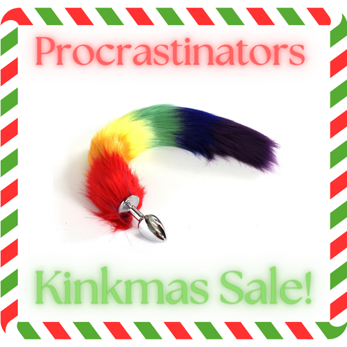 Procrastinators Kinkmas Sale - Cock Cage Stainless Steel Bird Cage The Dungeon StoreDungeon Store Pride Faux Fox Tailz with Metal Plug 
