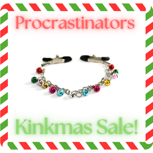 Procrastinators Kinkmas Sale - The Dungeon Store - Holiday Bell Chain Nipple Clamps