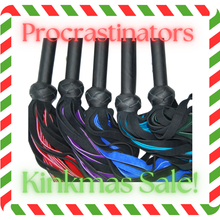 Load image into Gallery viewer, Procrastinators Kinkmas Sale - The Dungeon Store-  Two Tone Wrap n Tap Suede Flogger