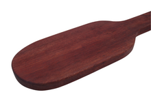 Load image into Gallery viewer, The Dungeon Store Stained Wooden Paddle- Dark Red/Brown Stain Close Up