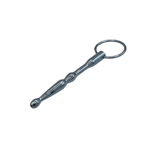 The Dungeon Store - Penis Plug - Stainless Steel -Long Torpedo with Glans Ring