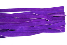 Load image into Gallery viewer, The Dungeon Store - Classic Purple Flogger Falls Close Up view