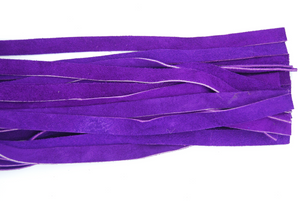 The Dungeon Store - Classic Purple Flogger Falls Close Up view