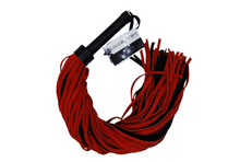 Load image into Gallery viewer, The Dungeon Store Red and Black Malta Flogger with Black Handle