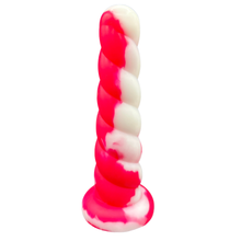 Load image into Gallery viewer, The Dungeon Store - Berry Red Medium Unicorn Horn - Medium 10 - Split peaches view 1