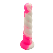 Load image into Gallery viewer, The Dungeon Store - Small Pink Twist Unicorn Horn- Firm 20 - Split Peaches view 2