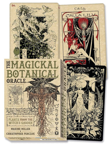 The Dungeon Store - Cover and cards for The Magickal Botanical Oracle: Plants from the Witch's Garden