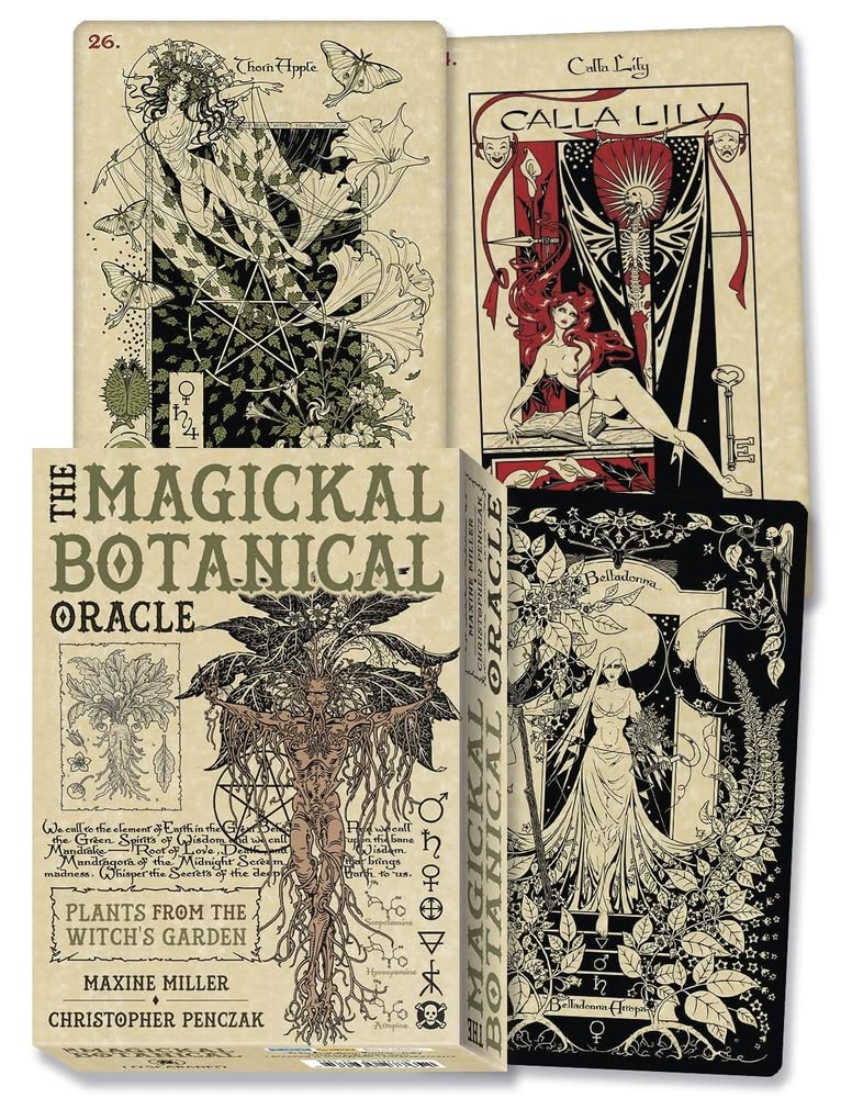 The Dungeon Store - Cover and cards for The Magickal Botanical Oracle: Plants from the Witch's Garden