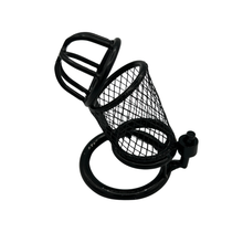 Load image into Gallery viewer, Cock Cage Black Steel Basket Cage The Dungeon Store