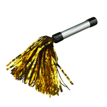 Load image into Gallery viewer, Dungeon Store Violet Wand Mylar Flogger Gold