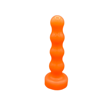 Load image into Gallery viewer, The Dungeon Store -  Neon orange Anal Ball Starter - Super Squish - Split Peaches - View 1 