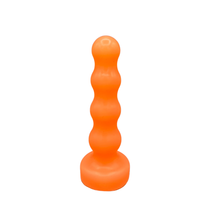 Load image into Gallery viewer, The Dungeon Store -  Neon orange Anal Ball Starter - Super Squish - Split Peaches - View 2
