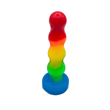 Load image into Gallery viewer, The Dungeon Store - Baby Rainbow Anal Ball Starter- Super Squish - Split Peaches - View 1