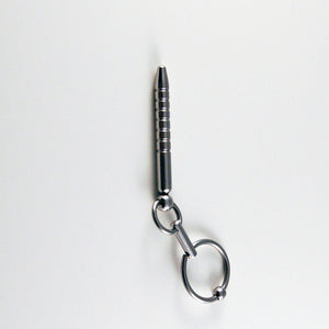 Dungeon Store Stainless Steel Penis Plug - Large with Glans Ring