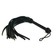 Load image into Gallery viewer, The Dungeon Store Leather and Neoprene Flogger Black