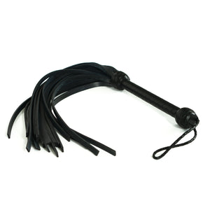 The Dungeon Store Leather and Neoprene Flogger Black