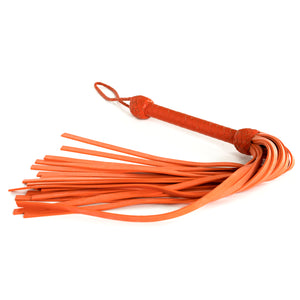 The Dungeon Store Leather and Neoprene Flogger Orange