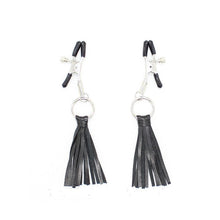 Load image into Gallery viewer, Adjustable Nipple Clamps - Leather Tassels The Dungeon Store