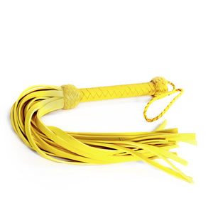 Dungeon Store Leather and Neoprene Yellow Flogger