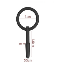 Load image into Gallery viewer, Dungeon Store Silicone Penis Plug with Glans Ring